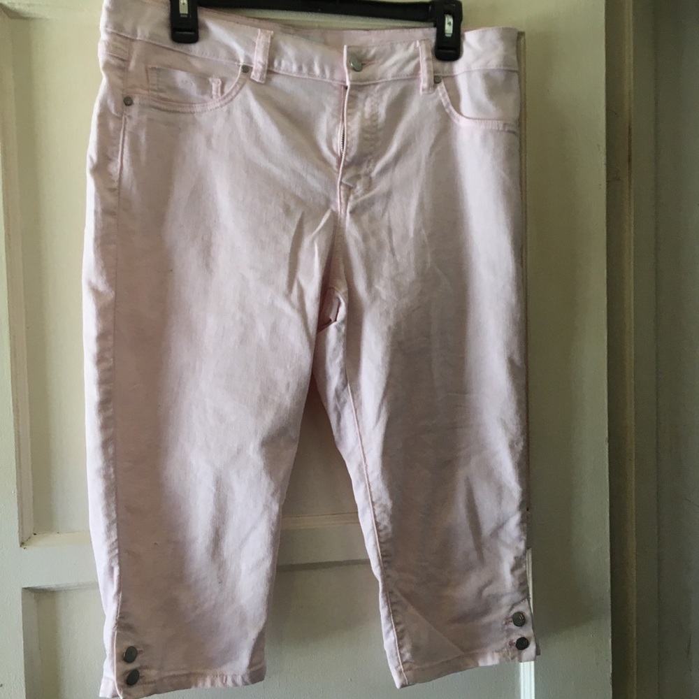 d. jeans pink capris size 12